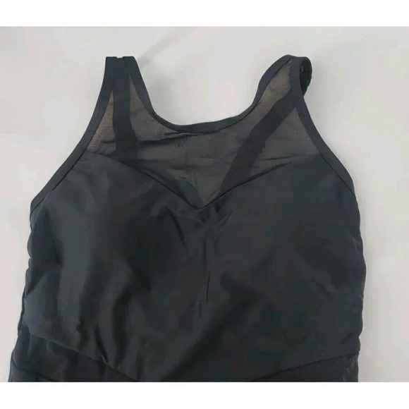 CUPSHE Women Plus Size One Piece Swimsuit V Neck Mesh Sheer Tummy Control 16/18 - Picture 9 of 13